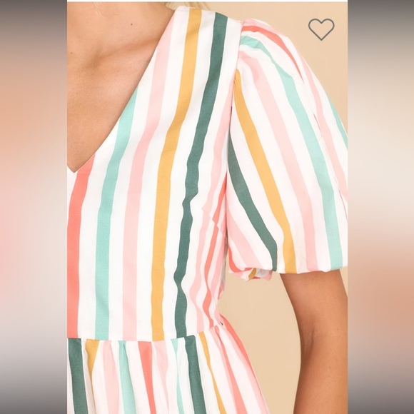 NEW Pastel Striped Mini Dress - Picture 4 of 6